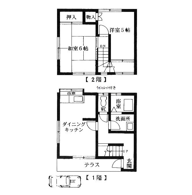 ジュネスコーポ（賃貸テラスハウス：2DK）